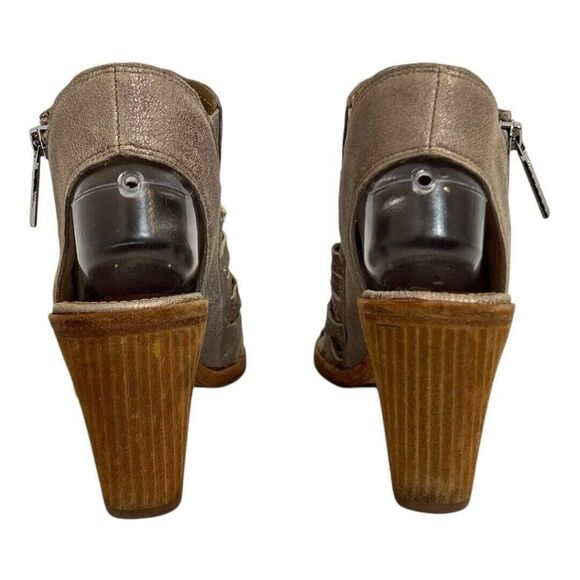 Donald J Pliner Womens Size 7 Kasia Metallic Open Toe Cutout Heel Booties - Picture 6 of 8